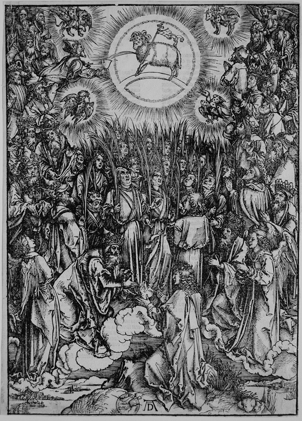 ALBRECHT DüRER. The Four Horsemen of the Apocalypse. The Revelation of  Saint John (Apocalypse, III. Figure). Around 1497/98. Woodcut, 396 x 283mm.  (monogrammed). - Album alb6490268