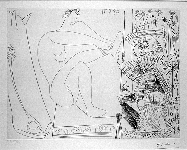 Pablo Picasso, Testa femminile, Incisione su linoleum, 1962 in vendita su  Pamono